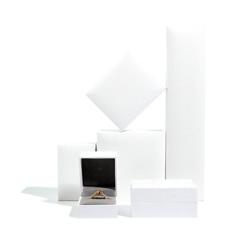 Wholesale Right Angle Leather Filled Paper Jewelry Box